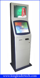 15 Inch Dual Display SAW Touch Screen Kiosk Floor Standing For Court House Hospital