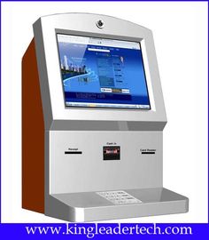 Customized Stylish Wallmount Kiosk With Camera , Thermal Receipt Printer , Cash Acceptor