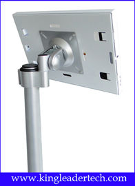 Ipad Security Kiosk Enclosure With Height Adjustable Rotatable Bracket For Floor Stand