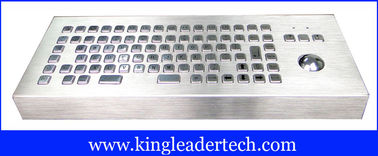 Industrial Desktop Stainless Steel Keyboard 12 Keys F1 - F12 With Trackball