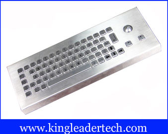 Dust-Proof Industrial Desktop Keyboard 65 Keys With Stainless Steel Trackball