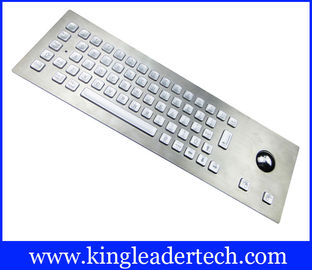 Panel Mount Illuminated Metal Keyboard High Resistant With Optical Trackball