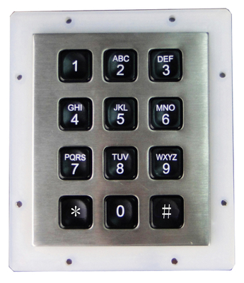 Rugged Water-proof Vandal-proof Keypad with 12 Back-lit Keys Ideal for Dark Environment