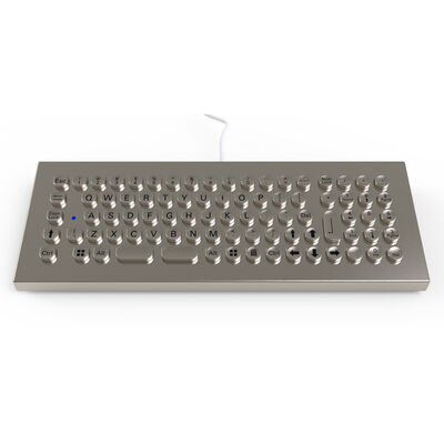 IP65-IP68 Compact Small Footprint Stainless Steel Desktop Keyboard With Numeric Keypad And Optional Function Keys