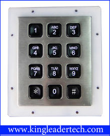 Rugged IP65 Waterproof Backlit Metal Numeric Keypad For Low-Lit Environment In 3x4 Matrix