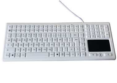 Medical Silicone Waterproof Keyboard 122 Functional Keys Backlight German Layout