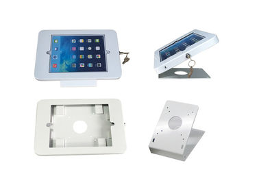Metal Steel Ipad Enclosure Kiosk Stand Wall / Table Mounting With Lock / Key