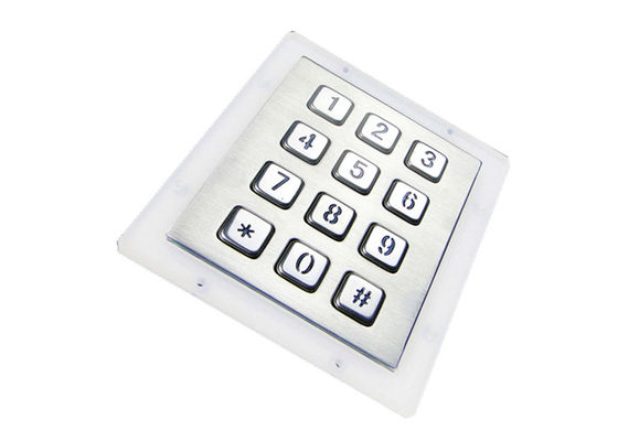 12 Keys Backlit Metal Keypad IP65 For Vending Machines