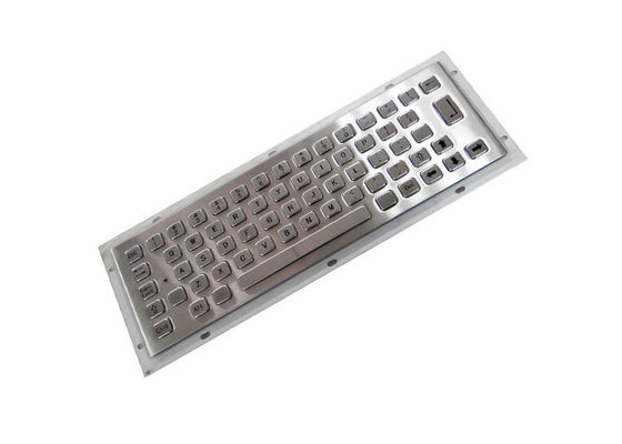 PS/2 USB 64 Keys Stainless Steel Keyboard For Information Kiosk