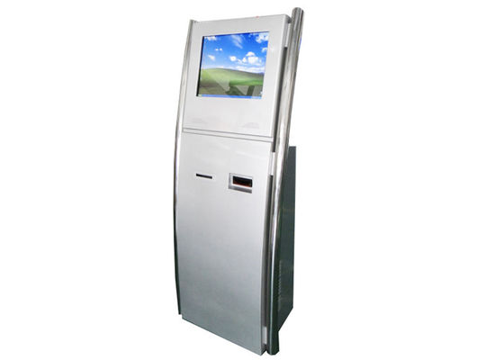 Standalone Information Touch Screen Kiosk 300nits With Two Handhold Poles