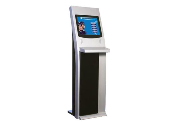 1024x768 Vandal Proof Floor Standing Touch Screen Kiosk SAW Touch With Metal Keyboard