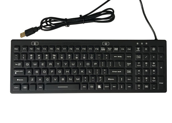 IP68 Washable 106 Keys Medical Keyboard With Blue Backlight