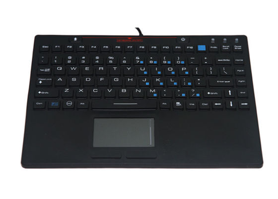IP68 FCC 100mA USB Silicone Rubber Keyboard 87 Keys For Hard Environment