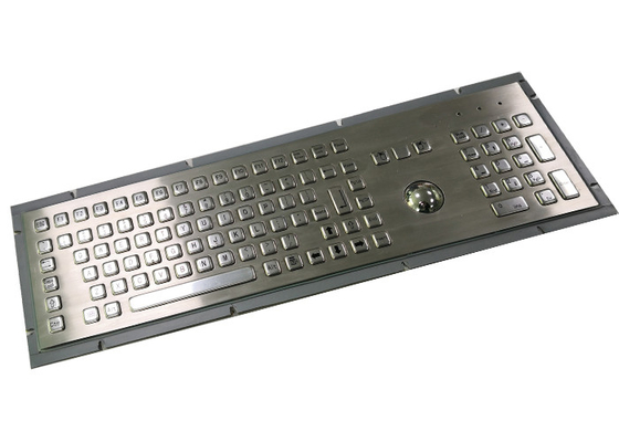 Liquid Proof Panel Mount Keyboard Stainless Steel 103 Keys With Numeric Keys