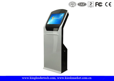Indoor SAW Touch Screen Freestanding Kiosk , Can Be With Thermal Printer , Barcode Scanner