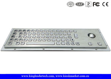 NEMA4 Ruggedized Trackball Panel Mount Keyboard With 64 Full Travel Keys