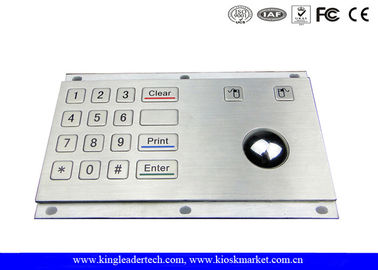 Optical Trackball Industrial Numeric Keypad USB Stainless Steel With 16 Keys