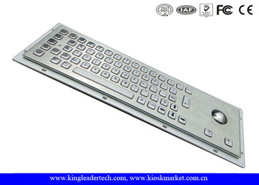 Ruggedized Panel Mount Metal Keyboard With Trackball / Stainless Steel Keyboard