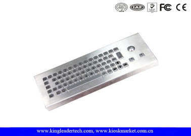 Compact 65 Keys Brushed Industrial Keyboard With Trackball