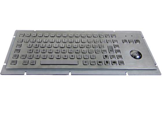 USB Kiosk Industrial Keyboard With Trackball 304 Stainless Steel
