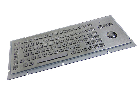 USB Kiosk Industrial Keyboard With Trackball 304 Stainless Steel
