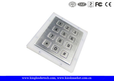 Waterproof Metal Number Keypad 12 flush Keys Rear Panel Mount