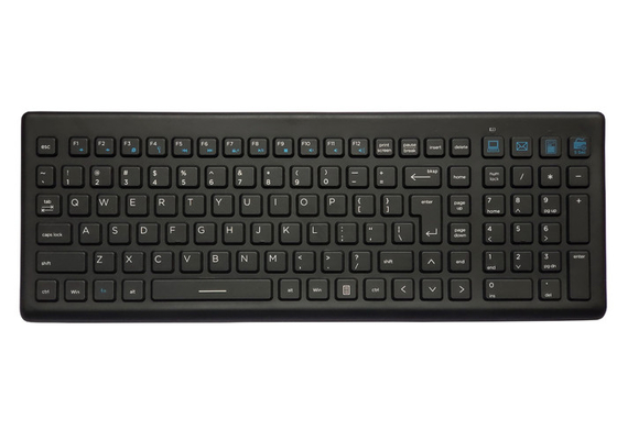 Ergonomics Silicone Wireless Medical Keyboard 106 Keys With Back Pad