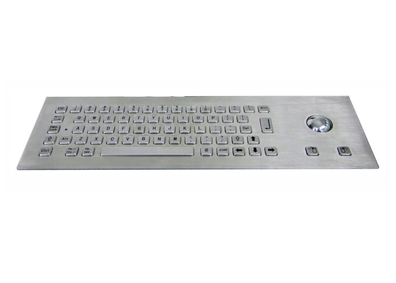 Panel Mount Keyboard Vandal Proof Stainless Steel Kiosk With Optical Trackball