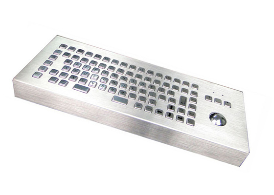 Dust Proof Metal Industrial Computer Keyboard With Trackball 86 Keys