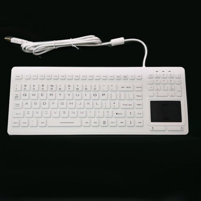 Cleanable Lab Keyboard Anti Virus Medical Keyboard With Integrated Touchpad Completely Sealed ...