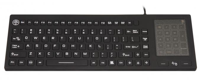 Doctors Keyboard IP68 Washable Medical Hospital Keyboard With 2-In-1 Touchpad And Number Pad
